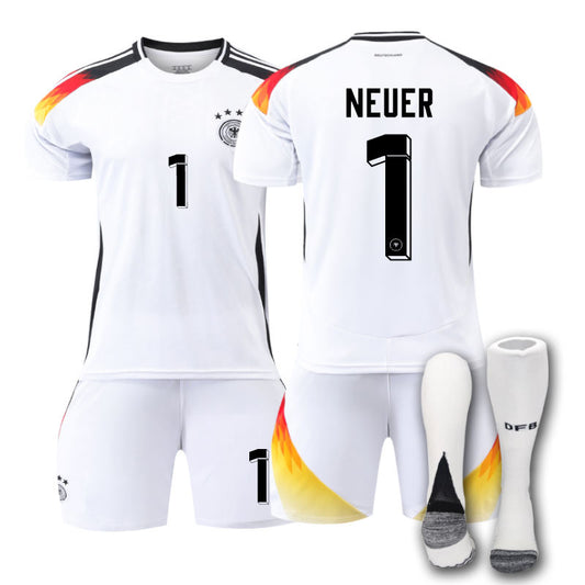 UONNO Germany Home NEUER #1 Jersey for Kids Adult 3 Pcs Soccer Outfits