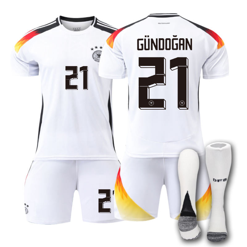 UONNO Germany Home GUNDOGAN #21 Jersey for Kids Adult 3 Pcs Soccer Outfits