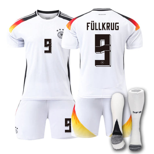 UONNO Germany Home FULLKRUG #9 Jersey for Kids Adult 3 Pcs Soccer Outfits