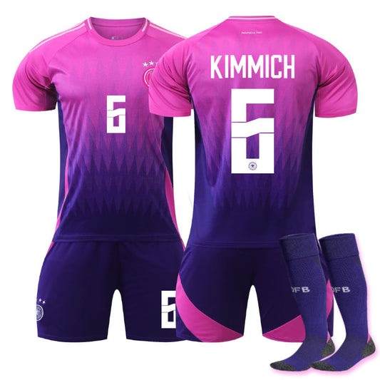 UONNO Germany Away KIMMICH #6 Jersey for Kids Adult 3 Pcs Soccer Outfits