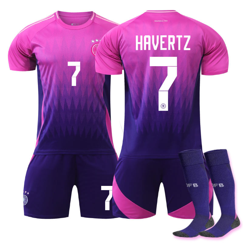 UONNO Germany Away HAVERTZ #7 Jersey for Kids Adult 3 Pcs Soccer Outfits