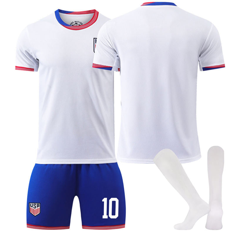 UONNO America Home Jersey for Kids Adult 3 Pcs Soccer Training Outfits