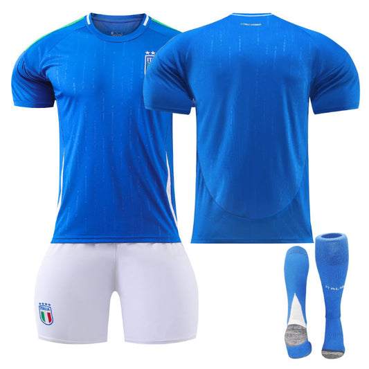 UONNO Italy Home Jersey for Kids Adult 3 Pcs Soccer Training Outfits