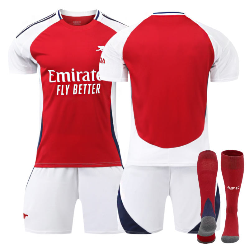 UONNO Arsenal F.C. 24/25 Home Soccer Jersey for Kids Adult 3 Pcs Outfits