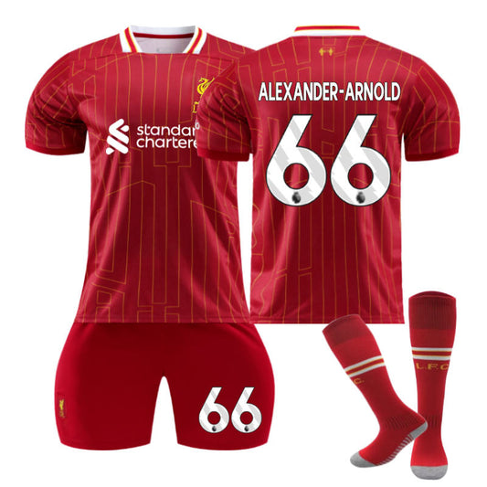 UONNO Liverpool Home ALEXANDER-ARNOLD #66 Soccer Jersey for Kids Adult 3 Pcs Outfits