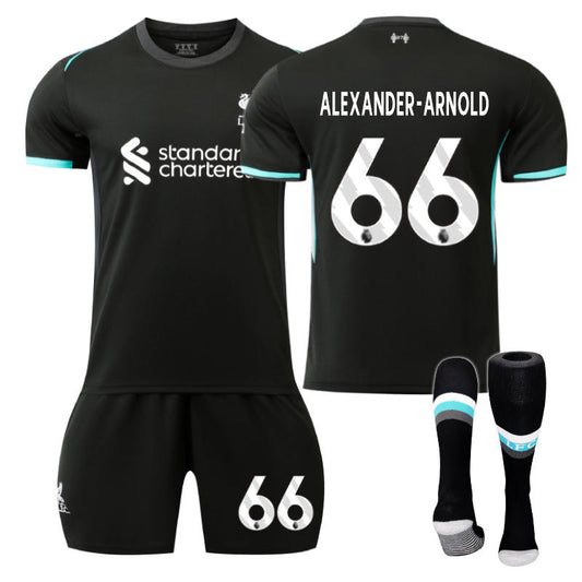 UONNO Liverpool Away ALEXANDER-ARNOLD #66 Soccer Jersey for Kids Adult 3 Pcs Outfits