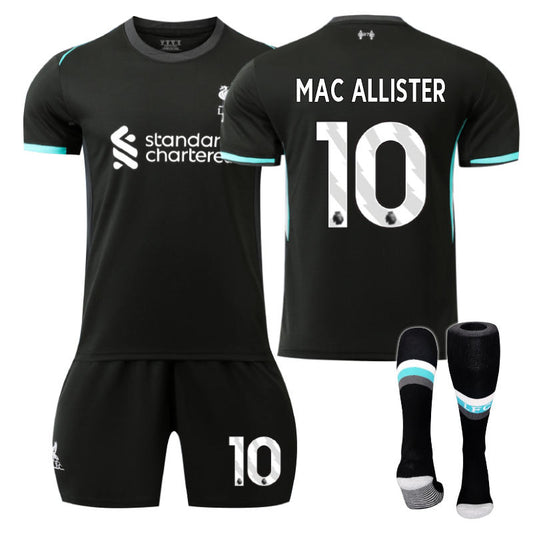 UONNO Liverpool Away MAC ALLISTER #10 Soccer Jersey for Kids Adult 3 Pcs Outfits