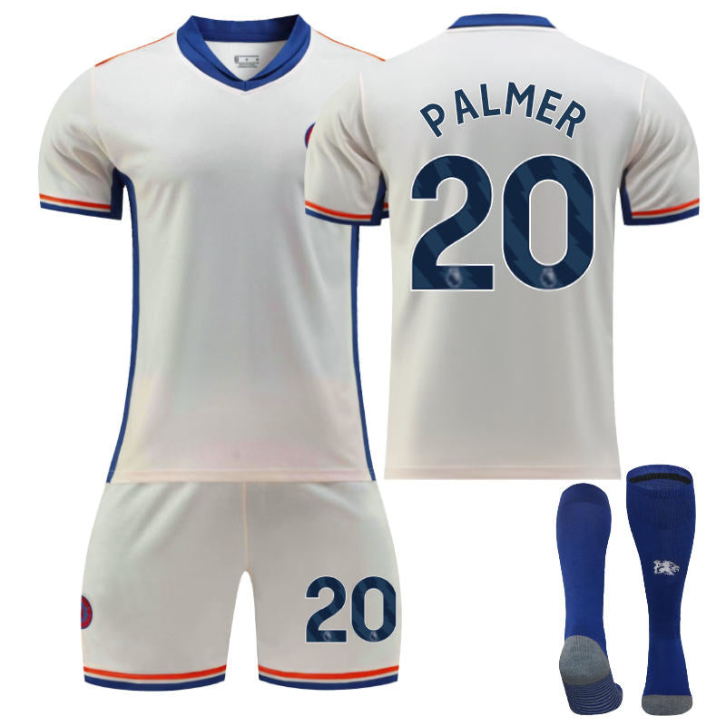 UONNO Chelsea Away PALMER #20 Soccer Jersey for Kids Adult 3 Pcs Outfits