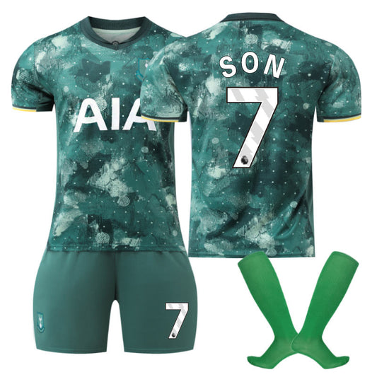 UONNO Spurs Second Away SON #7 Soccer Jersey for Kids Adult 3 Pcs Outfits