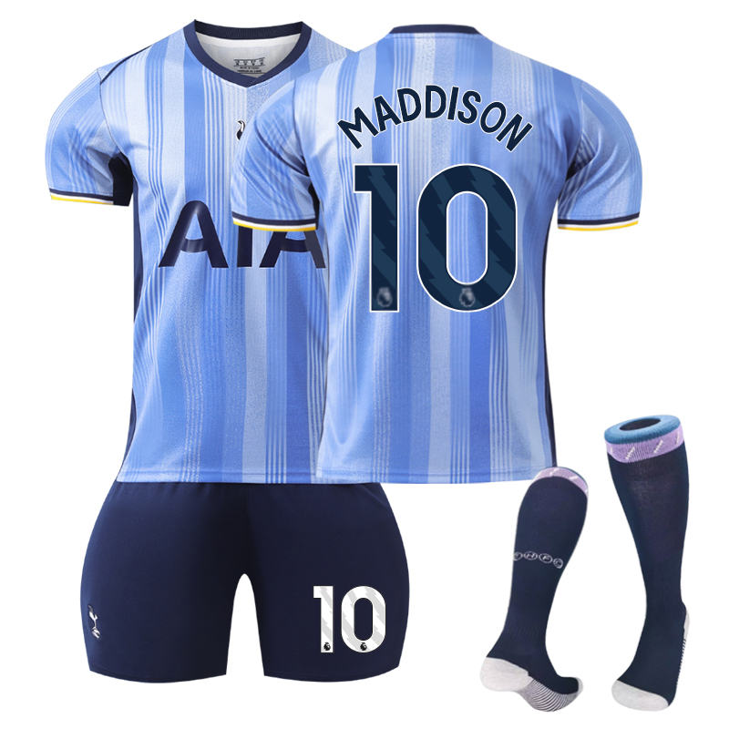 UONNO Spurs Away MADDISON #10 Soccer Jersey for Kids Adult 3 Pcs Outfits