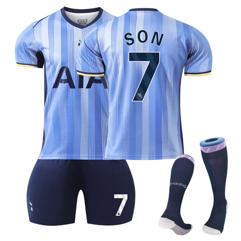 UONNO Spurs Away SON #7 Soccer Jersey for Kids Adult 3 Pcs Outfits