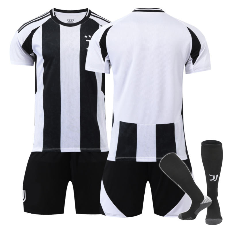 UONNO Juventus Home Soccer Jersey for Kids Adult 3 Pcs Training Outfits